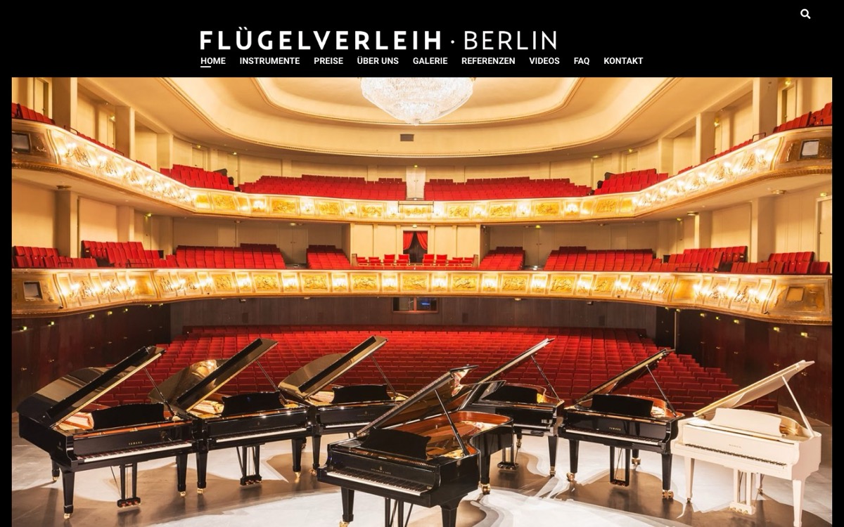 Flügelverleih Berlin website